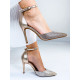 Dámske zlaté exkluzívne sandále s kamienkami 
