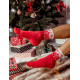Dámske vianočné červené ponožky 