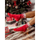 Dámske vianočné červené ponožky 