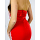 Dámske červené čipkované šaty Glinne