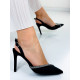 Exkluzívne dámske sandále s ozdobnými kamienkami LUSY - čierne 