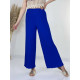 Letné dámske plisované široké nohavice - modré - KAZOVÉ