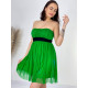 Dámske zelené áčkové šaty - KAZOVÉ