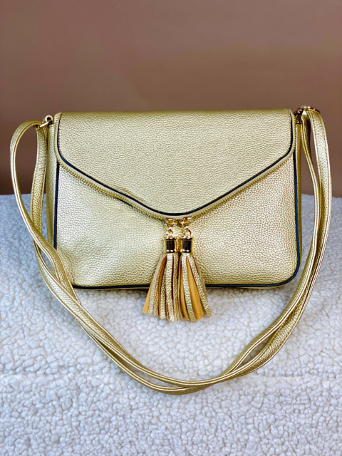 Dámska kabelka s remienkom  - zlatá