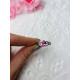 Dámsky strieborný prsteň s ružovým kryštálom 1