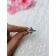Dámsky strieborný prsteň s ružovým kryštálom 2