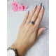 Dámsky strieborný prsteň s fialovým kryštálom 1