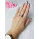 Dámsky strieborný prsteň s fialovým kryštálom 8