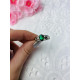Dámsky strieborný prsteň so zeleným kryštálom 2