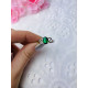 Dámsky strieborný prsteň so zeleným kryštálom 3