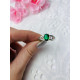 Dámsky strieborný prsteň so zeleným kryštálom 6