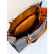 Dámska veľká kabelka s remienkom a kapsičkou - hnedá