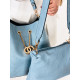 Dámska modrá kabelka s kapsičkou